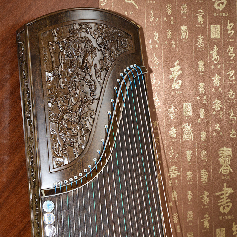 Han phoebe zhennan woodcarving Jiu Zhou Long Yin guzheng