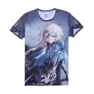 Fate personality short sleeve T-shirt our king Saber animation around the round neck of fate Joan