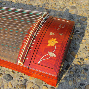 Rosewood shell carving Yun Shui Chan Xin guzheng