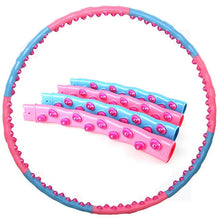 Load image into Gallery viewer, Double row magnet hula hoop slim waist weight loss weight loss weight loss weight reduction ring removable adult ladies massage hula hoop