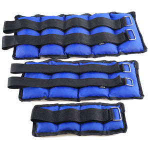 Weight training leggings students running wrist sandbags with outdoor exercise equipment