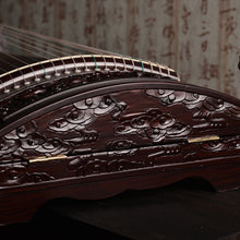 Load image into Gallery viewer, Red Sandalwood woodcarving Jiu Zhou Long Yin guzheng