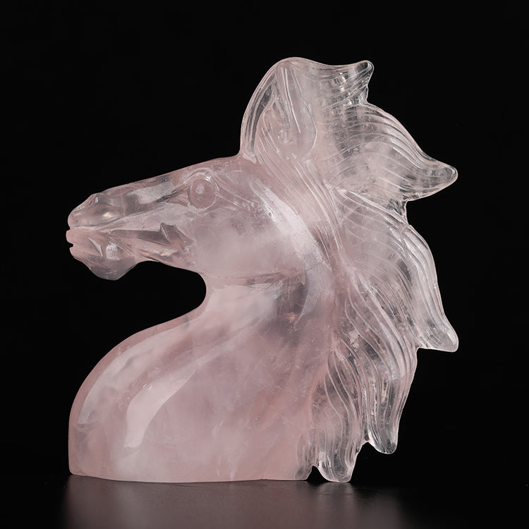 Rose quartz horse