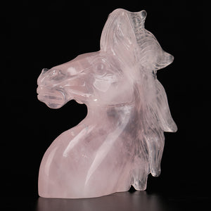 Rose quartz horse