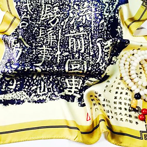 Yihe Inscription silk scarf