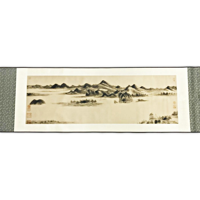 Jinkou three hills silk painting